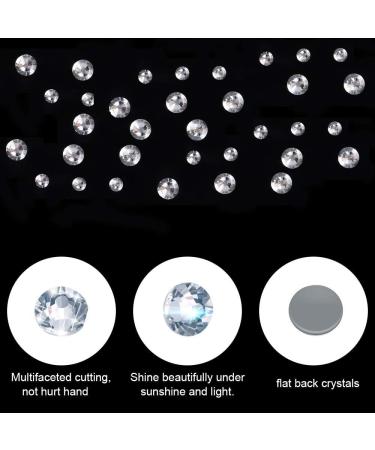 Amacoam 4025-Piece Hot Fix Rhinestones Set - Clear Round Crystal Gemstones with Tweezers & Picking Pen for DIY Nails Clothing & Shoes - 6 Sizes Available - Buy Online on GoSupps.com