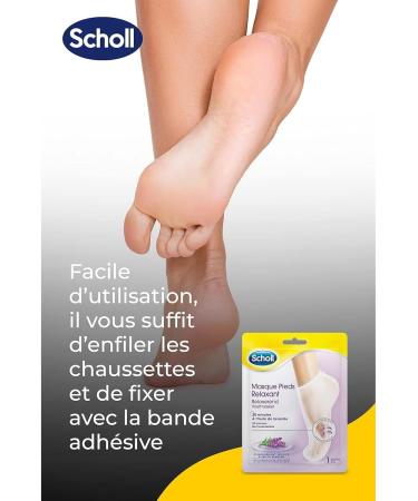 SCHOLL Pack of 3 x 4 Pairs of Relaxing Foot Masks Lavender for Dry Skin - Buy Online on GoSupps.com