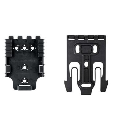 Safariland QLS 1-2 Quick Locking System Kit, Platform Attachment for Duty Holsters and Accessories with Locking Fork and Receiver Plate - Level 1 Retention, Black - Buy Online on GoSupps.com