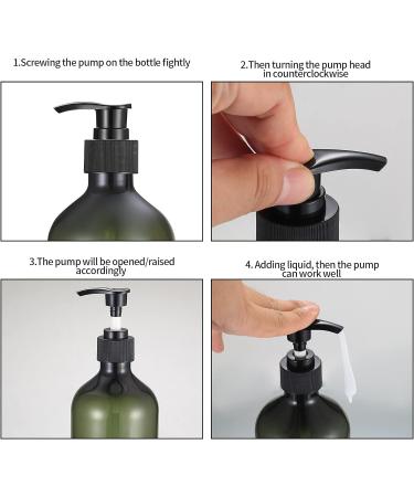 2 Pack 500ml Shampoo Bottles - Refillable Pumping Bottles for Shower Gel & Lotion with Funnels & Labels - Ideal for Home & Travel - Buy Online on GoSupps.com
