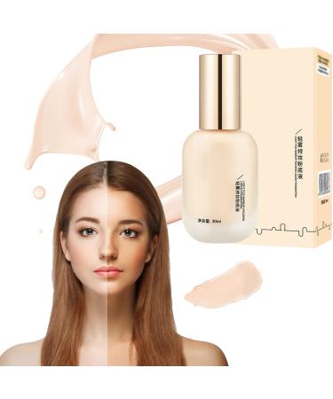 Hydrating Waterproof And Light Long Lasting Foundation ADMD Light Fog Makeup Holding Liquid Foundation Full Coverage Foundation Moisturizing Concealer Light Brightening Oil Control (1 pcs - NATURAL)