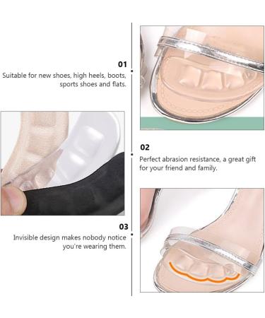Buy SOLUSTRE Non-Slip Heel Inserts - 4 Pairs Metatarsal Pads for Foot Care | Invisible Flannel Insole Pads for Girls & Running - Buy Online on GoSupps.com