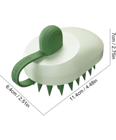 Premium Waterproof Silicone Hair Massage Device - Colorful Scalp Scrubber for Men & Women | Rosixehird Green - Buy Online on GoSupps.com