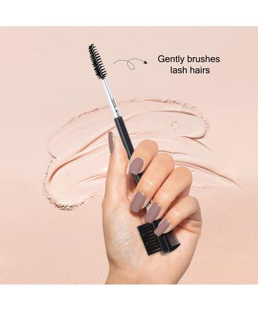 3-in-1 Dual Head Makeup Tool for Lashes and Brows - Eyebrow & Eyelash Shaper with Double Comb Brush for Grooming and Mascara Clump Removal - Buy Online on GoSupps.com