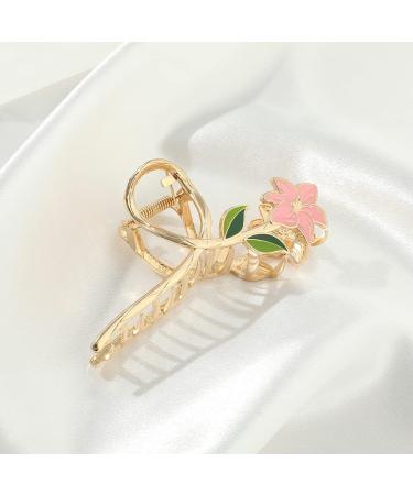 6PCS Metal Flower Hair Claw Clips Set - Vivid Tulip Rose Sunflower Fishtail Butterfly Hair Accessories for Women and Girls - Buy Online on GoSupps.com