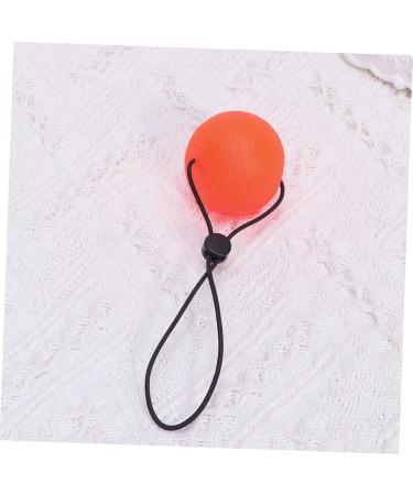 Solustrie Finger Handle Squeeze Ball - Wrist Exercise & Strength Training Toy - 5.3cm Orange Fitness Device - Buy Online on GoSupps.com