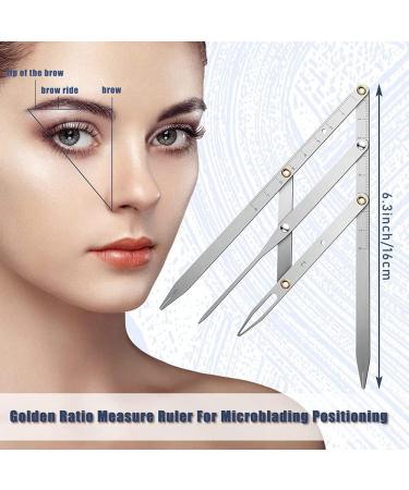 kzxbty 3 Pieces Eyebrow Golden Proportion Thrush Ruler Permanent Eyebrow Measuring Tool DIY - Buy Online on GoSupps.com