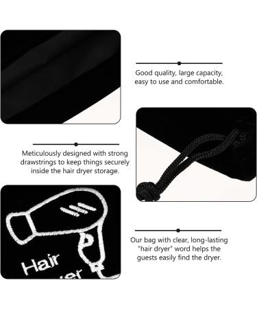 FOMIYES 6 Pcs Hair Dryer Storage Bag Black Wig Portable Hair Dryer Bag Hair Dryer Organizer Hair Bag Large - Buy Online on GoSupps.com