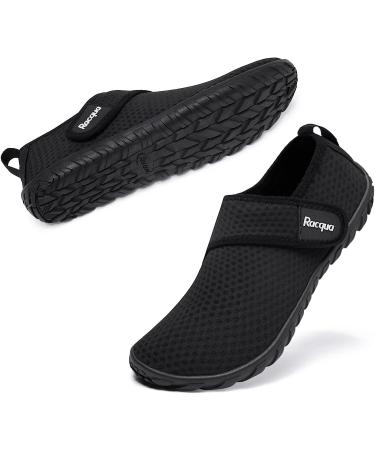 Racqua Water Shoes - Men's Women's Barefoot Quick Dry Aqua Shoes - Size 11.5 Women/10.5 Men - HD134 Black - Buy Online on GoSupps.com