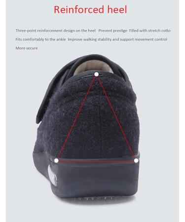 Diabetic Walking Shoes for Men - Autumn/Winter Air Cushion Slip-ons & Orthopedic Comfort Slippers - Size 11 Gris - Buy Online on GoSupps.com