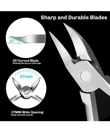 jklitio Professional Toenail Clippers for Thick Nails Ingrown Thick Toenail Scissors Large Wide Jaw Opening Heavy Duty Toe Nail Clippers for Dead Skin Calluses - Buy Online on GoSupps.com
