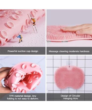 Yodaoli Shower Foot & Back Scrubber Mat - Non-Slip Silicone Massage Pad with Suction Cups | Foot Massager for Ultimate Shower Relaxation (Orange) - Buy Online on GoSupps.com