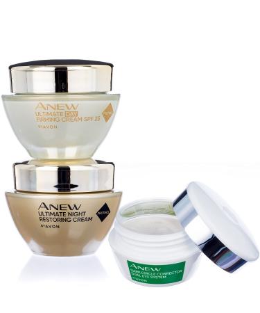AVON ANEW Ultimate 3 Piece Travel Trial Set - Multi Performance Day & Night Cream | Shop Internationally - Buy Online on GoSupps.com