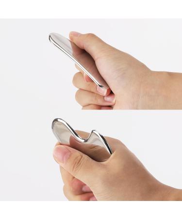 Heart Style Stainless Steel Gua Sha Tool - Facial & Body Massage for Youthful Skin Tighten & Sculpt Neck Eyes & Face - Buy Online on GoSupps.com