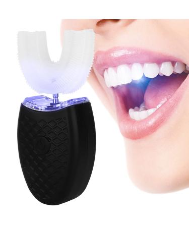 Electric sound toothbrush U-shape toothbrush head automatic cleaning 4 cleaning modes Food quality silicone brush head cleaning toothbrush oral care tools