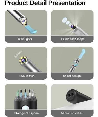 Ear Wax Removal Tool with Camera and Light | Ear Cleaner Kit for iOS & Android - Buy Online on GoSupps.com
