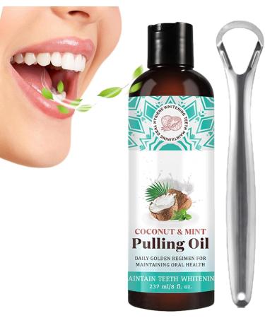 Mundwater | Fresh Breath & Healthy Gums | 237ml Natural Oil-Pulling Mouthwash with Tongue Scraper - Buy Online on GoSupps.com