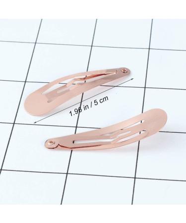 50Pack Hair Barrettes Hair Clips No Slip Metal Hair Snap Clips for Girls and Women 2 Inch/ 50mm (Rose Gold) - Buy Online on GoSupps.com