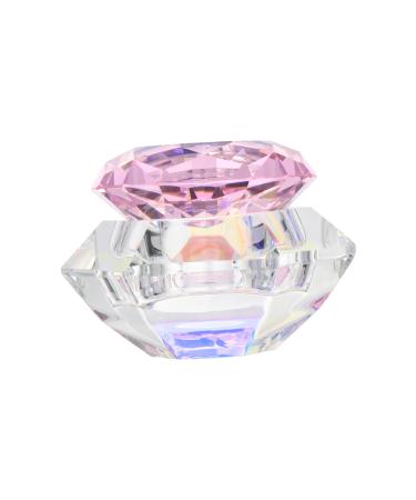 Ipetboom 1pc Nail Art Crystal Cup Glass Dappen Dish for Acrylic Clear Container Shot Glass with Lid Nail Liquid Bowl Glass Dappen Cup Small Crystal Art Glass Variety Pink Love Cup 7.5x6cm Pink