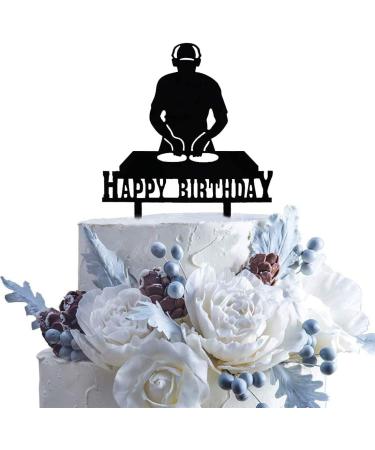 DJ Happy Birthday Cake Topper Disco Theme Party Supplies - Buy Online on GoSupps.com