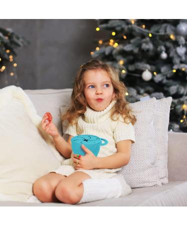 Vicloon Collapsible Silicone Baby Snack Cup - Non Spill Snack Catcher with Lid for Toddler, Blue - Buy Online on GoSupps.com