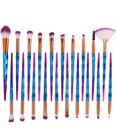 20-Piece Professional Makeup Brush Set - Essential Cosmetic Tools for Face Eyes and Lips - Buy Online on GoSupps.com