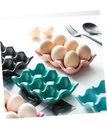 DOITOOL 6 Refrigerator Egg Holder Egg Carrier with Lid Drawer Organiser Monomer Egg Carton White Non-slip White 14.5x9.5x3.2cm - Buy Online on GoSupps.com