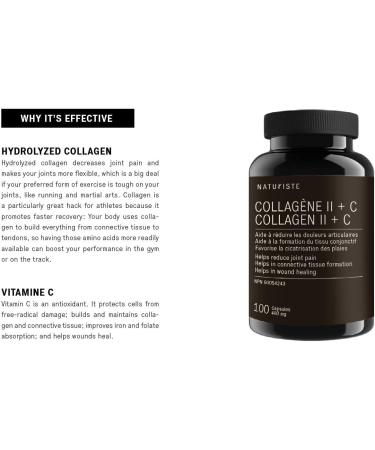 Hydrolyzed Collagen Peptide Supplement Tablets with Vitamine C for Men and Women - 100 Collagen Capsules - Joint pain supplement - Helps maintenance of bones and cartilage - Buy Online on GoSupps.com