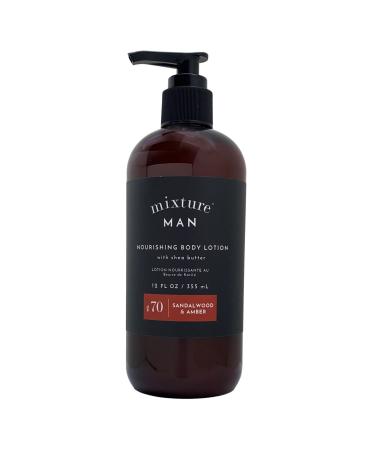 Mixture Man No. 70 Sandalwood & Amber Body Lotion Rich Nourishing Men s Lotion with Warm Woody Fragrance 12oz