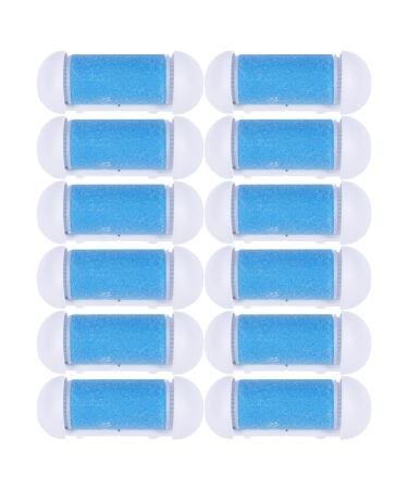 12 x replacement rollers for foot file coarse roller refill heads for electronic pedicure tool blue