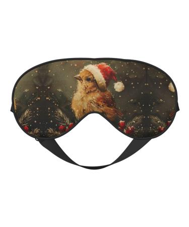 Merry Christmas Print Double-Sided Eye Mask Soft and Light Blocking for Enhancing Sleep Quality