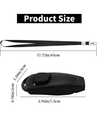 Dog Training Clicker & Whistle Combo - Long Distance & Multifunctional (Black) - Buy Online on GoSupps.com