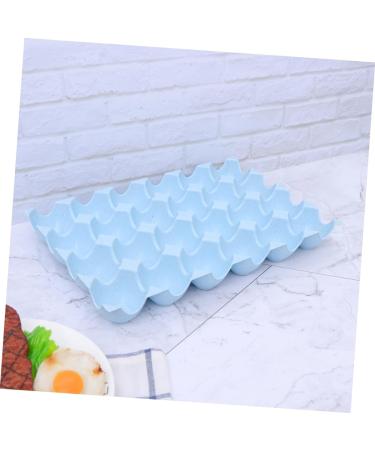 LABRIMP Box Egg Container Food Storage Organizer Recyclable Egg Bins Egg Tray Egg Holder Egg Rack Household Blue 29*19CM - Buy Online on GoSupps.com