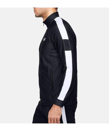 Under Armour Men's UA Twister Full Zip Track Jacket 1347293 - Large, Black/White - Buy Online on GoSupps.com