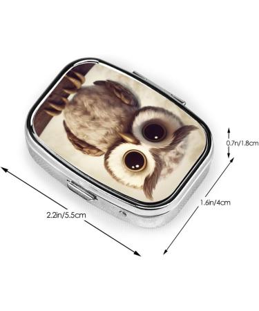 Cute Owl Pill Case - 2 Compartment Small Pill Box for Travel & Purse Organizer - Perfect Gift for Pill Storage - Buy Online on GoSupps.com