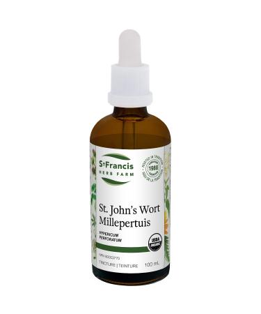 St. Francis Herb Farm St. John's Wort Herbal Tincture Liquid | Helps to Relieve Restlessness & Nervous | Traditional Herbal Sedative | Organic | Non-GMO | Lactose-Free | (100ml)