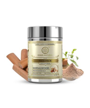 Natural Herbal Sandalwood Face Pack Natural Powder Mask for All Skin Types Deep Cleansing 1.76 Ounce