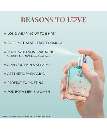 Justherbs Energising Cin & Tonic EDP Perfume for Men Long Lasting Up to 8 Hours Pure Fragrance Eau Da Parfum Body Spray - 50 ml - Buy Online on GoSupps.com