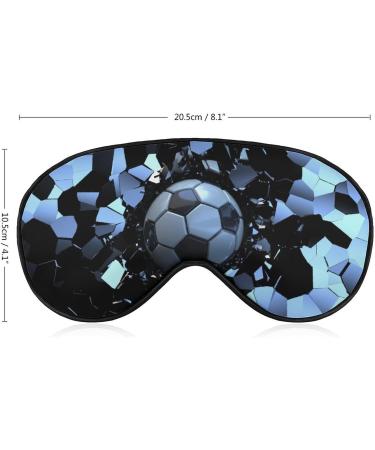 3D Soccer Ball Sleep Eye Mask | Light Blocking Eyeshade for Men & Women | Adjustable Strap | Perfect for Travel & Napping - Buy Online on GoSupps.com