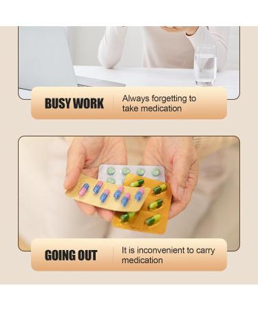 tongfeng Personal Pill Organizer Portable Daily Pill Dispenser - Daily Lightweight Personal Medicine Container with Good Sealing Portable Weekly Pill Dispenser for Travel Home Work School 4 Grid Cream White - Buy Online on GoSupps.com