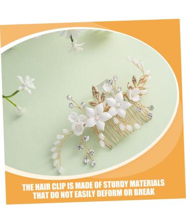 Beaupretty Bridal Headwear Flower Hair Accessories Girl Headpiece Hair Combs for Women Accessories Vintage Hair Accessories Hair Accessories for Bride Bridal Hair Clips Metal Hair Comb - Buy Online on GoSupps.com