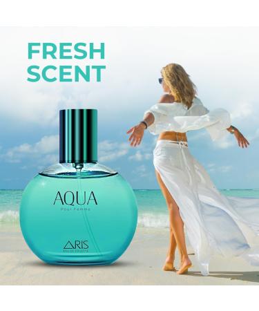 ARIS Aqua Women's Eau de Toilette Spray - Long Lasting Perfume for Women - Floral Fragrance - Ideal Gift for Her - Travel Size - 100ml - Fresh & Light Scent - Buy Online on GoSupps.com