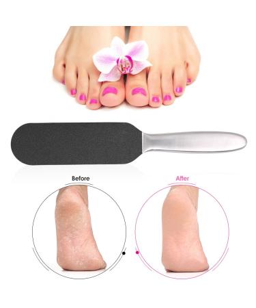 Stainless Steel Foot Rasp Kit - Double-Sided Foot File + 10 Sandpaper Sheets for Smooth Feet - Buy Online on GoSupps.com