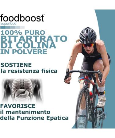  foodboost Choline Bitartrate 250g powder - Promotes the maintenance of normal liver function focus physical endurance - Buy Online on GoSupps.com