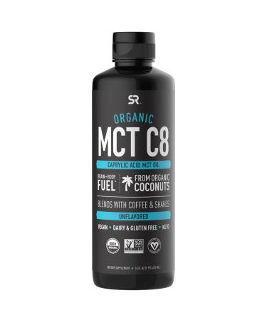 Sports Research Organic MCT C8 Oil Unflavored 16 fl oz (473 ml)