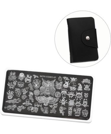 Mikinona 2pcs Nail Art Card Holder Nail Plate Holder Nail Stamp Bag Nail Sticker Book Organizer Nail Steel Nail Printing Template Pouches Christmas Nail Art Stamper Bag Pu Appendix Embossed Green 14.5X9.5X1.8CM - Buy Online on GoSupps.com