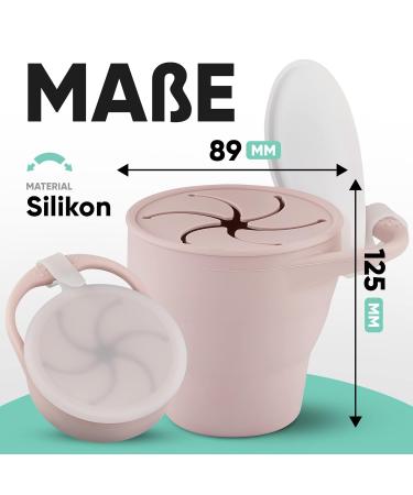 Delicate Pink Snack Cup - Practical Snack Storage with Lid for On-the-Go | International Shipping Available - Buy Online on GoSupps.com