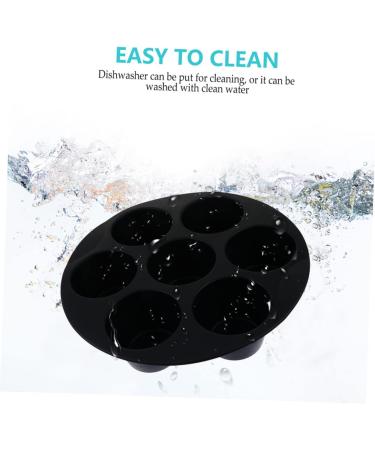 MAGICLULU Silicone Muffin Cake Cups 4 Pcs Silicone Cake Cup Liner Donut Silica Gel Silicone Muffin Cake Cup 15.5X15.5X4CMx2pcs Blackx2pcs - Buy Online on GoSupps.com