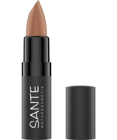 Sante natural cosmetics matte lipstick 01 truly nude lipstick matt effect with organic cocoa butter intensive color pigmentation 4 5g 01 truly nude 3 pieces (1 Pack)