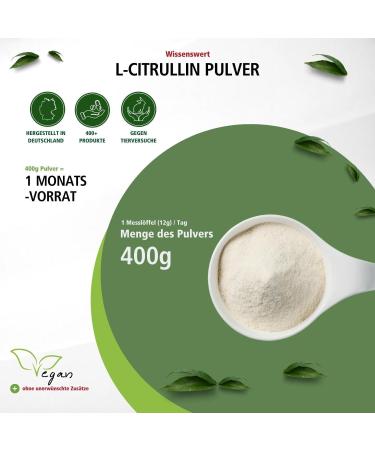 Fairvital L-Citrulline Malate Powder - High Dose 400g | 100% Pure No Additives Boost Performance & Recovery - Buy Online on GoSupps.com